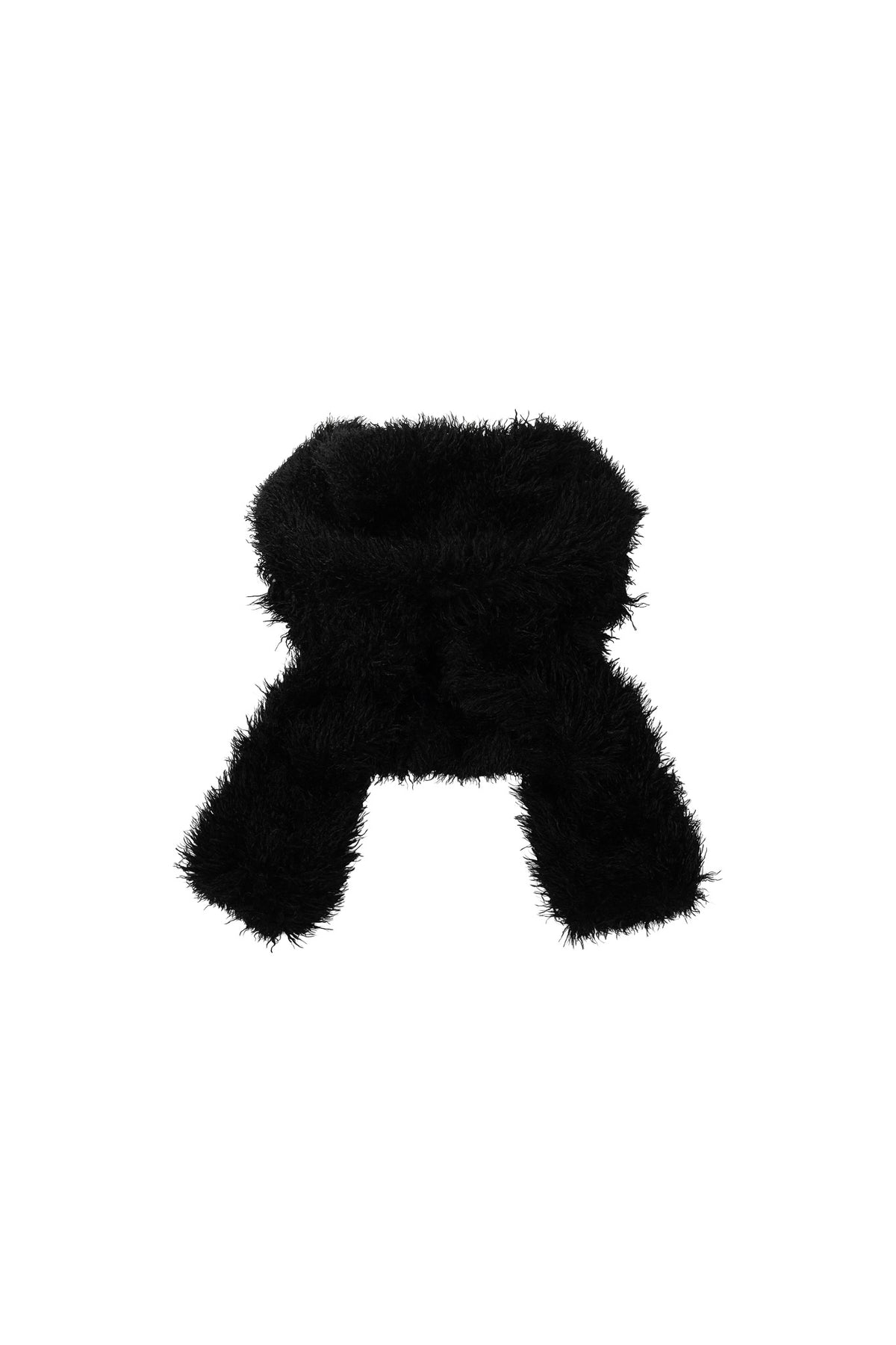 FURRY COAT - BLACK