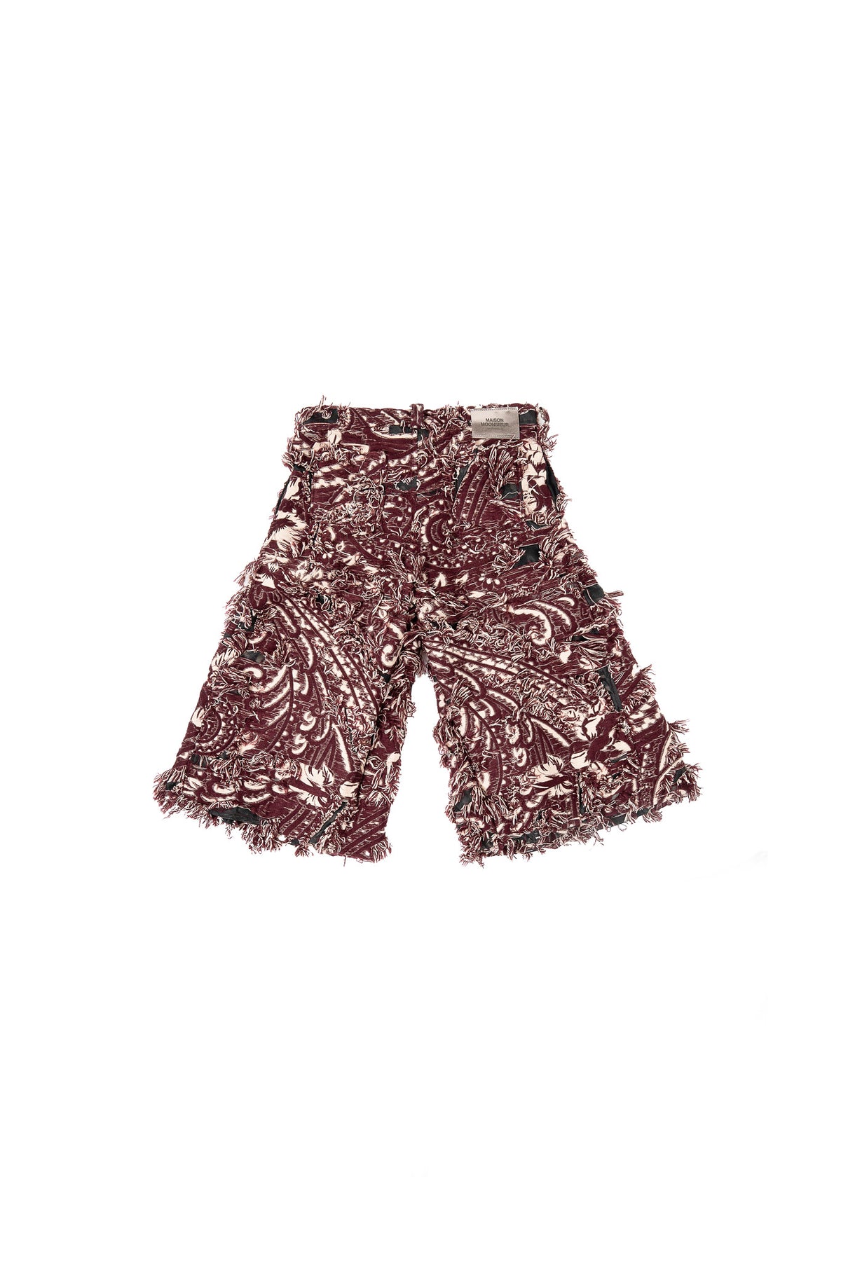 BURGUNDY JACQUARD JORT