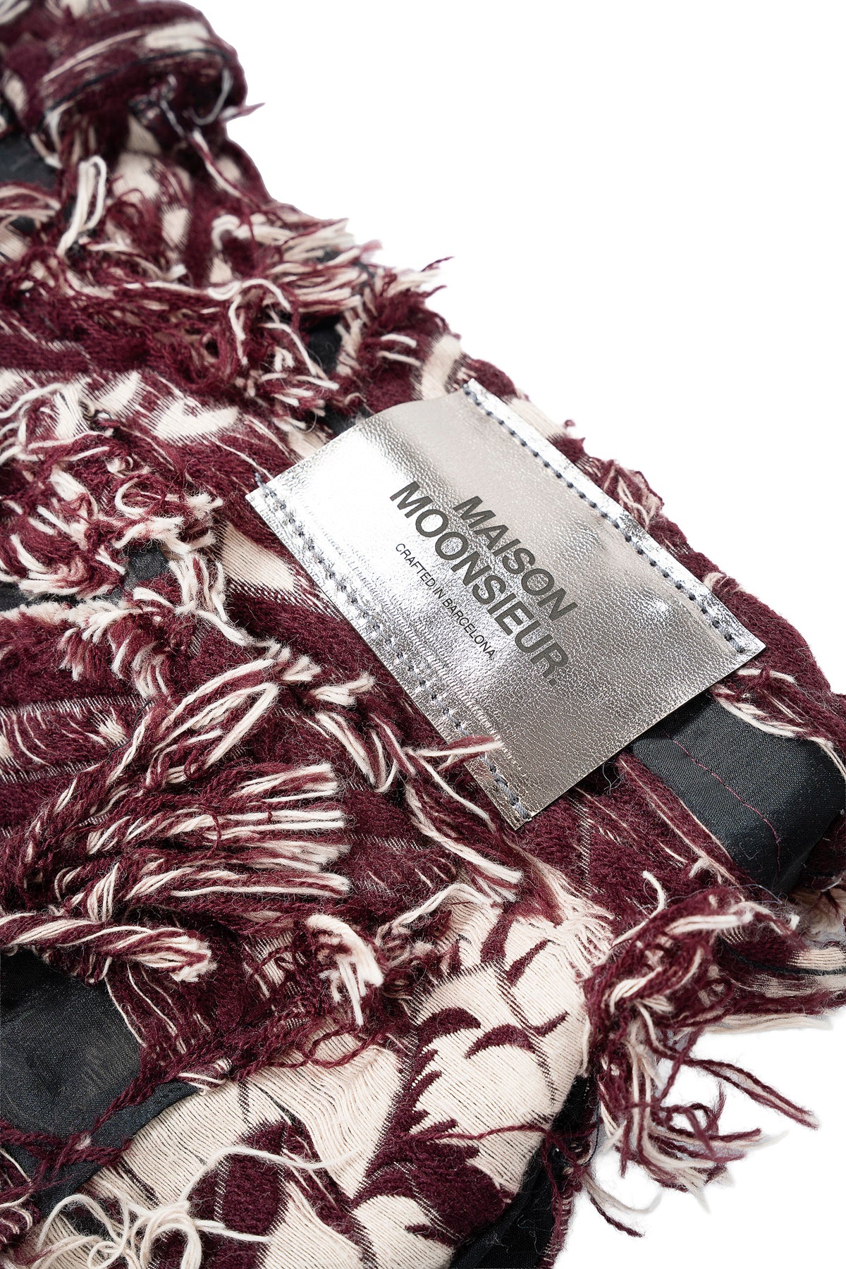 BURGUNDY JACQUARD JORT