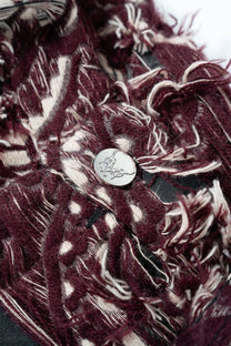 BURGUNDY JACQUARD JORT