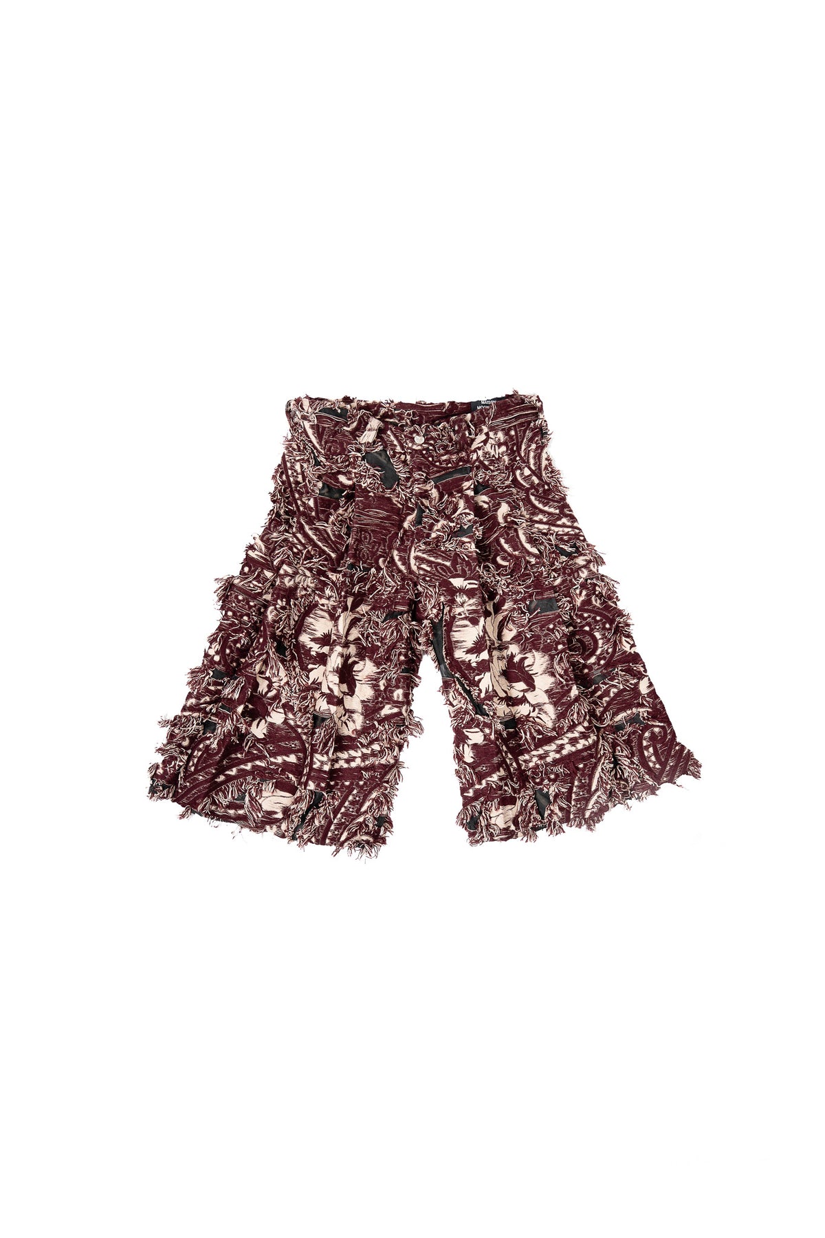 BURGUNDY JACQUARD JORT