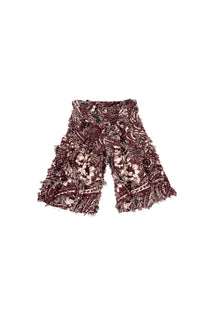 BURGUNDY JACQUARD JORT