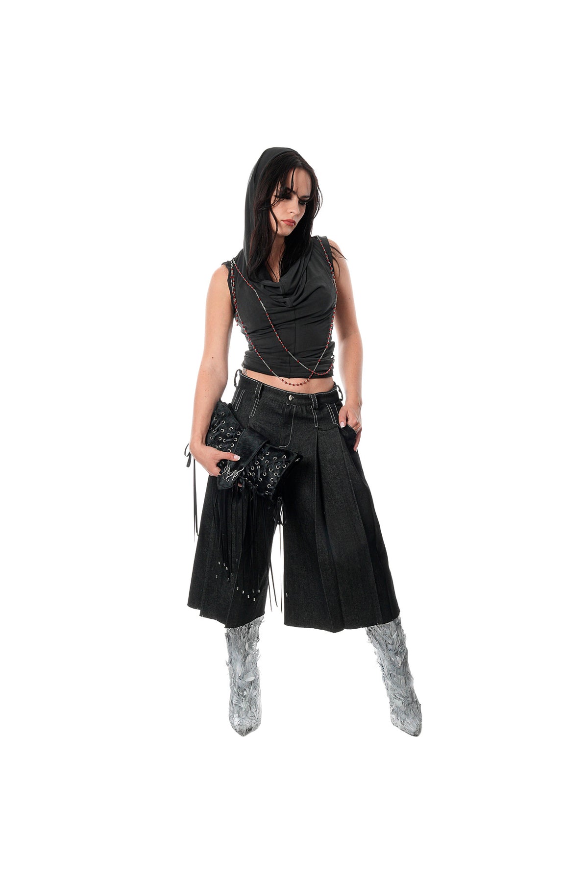 DARK DENIM JORT