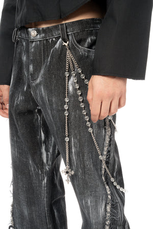 ROSARY WAIST CHAIN - BLACK AND WHITE