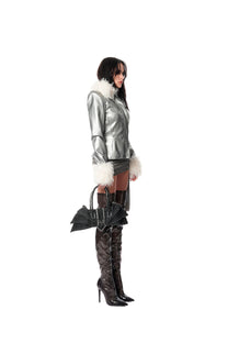 ECLIPSE LEATHER JACKET - SILVER
