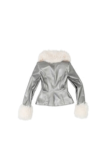 ECLIPSE LEATHER JACKET - SILVER