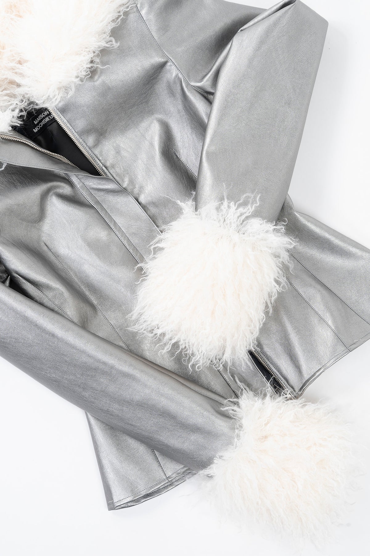 ECLIPSE LEATHER JACKET - SILVER
