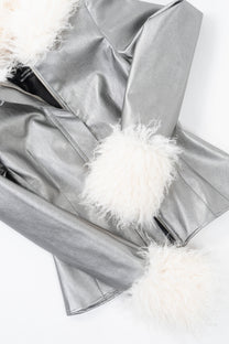 ECLIPSE LEATHER JACKET - SILVER