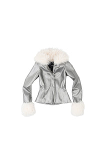 ECLIPSE LEATHER JACKET - SILVER