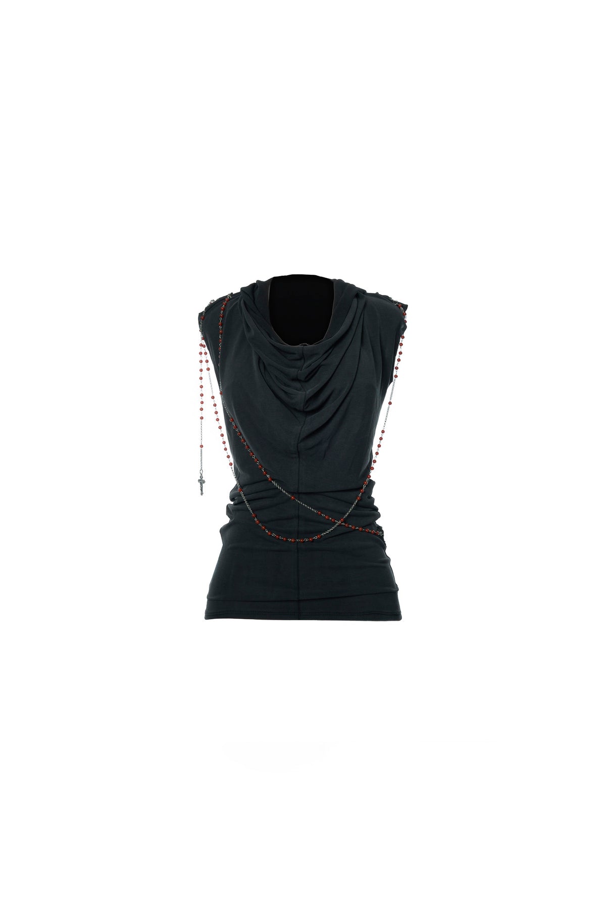 ROSARY SKIN TOP - BLACK