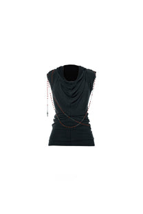 ROSARY SKIN TOP - BLACK
