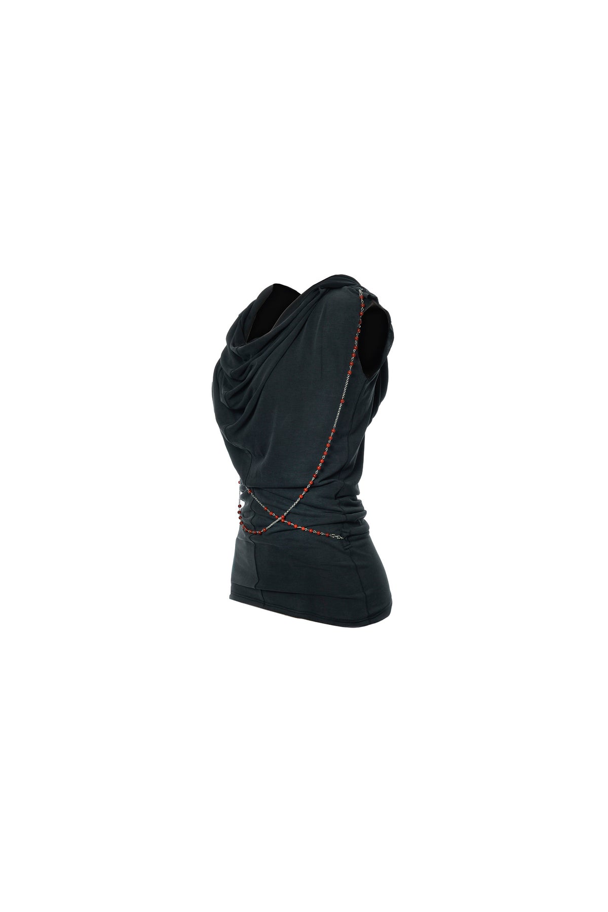 ROSARY SKIN TOP - BLACK