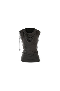 ROSARY SKIN TOP - GREY