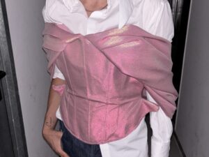 PUFFED GLITTER CORSET