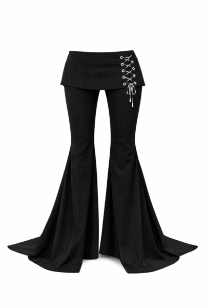 CHALKSTRIPPED OVERSKIRT TROUSERS